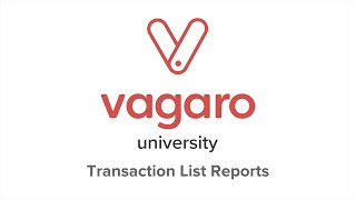 Transactions List Reports on Vagaro