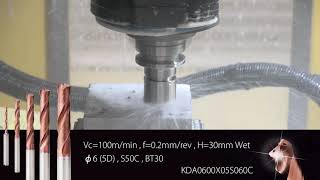 KDA Vc=100m/min f=0.2mm/rev H=30mm Wet Φ6　5D