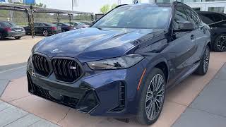 2024 BMW X6 M60i LCI Tanzanite Blue with Tartufo interior