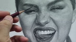 Pencil 'HYPER' Realistic Drawing! How to Draw, Shade Skin Tone in Real- Time?