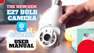 Best Security Light Bulb Camera PTZ E27 Waterproof V380 Pro Setup Test unboxing review