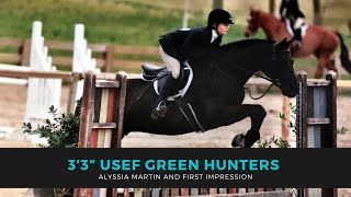 First Impression & Alyssia Martin 3’3” Green Hunters - USHJA Atlanta in the Spring 2020 #equestrian