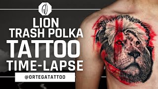 TRASH POLKA TATTOO TIME-LAPSE #015 | LION