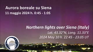 Aurora boreale su Siena (11 maggio 2024)