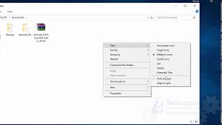 How to disable or enable auto arrange in folder (manually arrange files)