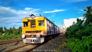 Two Wind Shield 12 Coach EMU Local Thrusing towards furiously||BDC-KWAE||ER