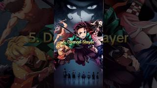 Top 10 Popular Animes of All time #trending #demonslayer #shorts