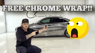 I WRAPPED A CAR IN CHROME FOR FREE!!??