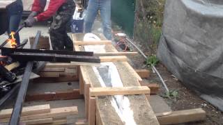 Sailboat keel pour