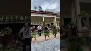 🛳️ Another from Koningsdam Plaque Exchange in Raiatea. Can’t believe this is my job…#cruisedirector