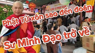 Rất đông Phật Tử đến xôn sao cúng dường và chờ đợi rất mong muốn được gặp sư Minh Đạo