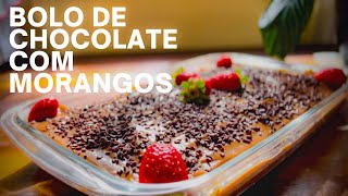 Bolo de chocolate 🍫 🍓