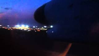 Tyrolean Airways Q400 take off from Vienna to Budapest