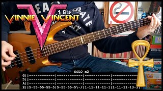 VINNIE VINCENT INVASION - Back on the streets (BASS TABS) [lyrics + PDF]