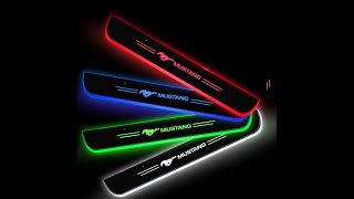 Custom Dynamic LED Door Sill Pro no-Wire Pedal Pathway Welcome Light For Mustang