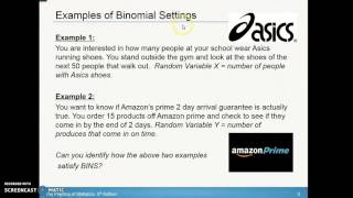 5.3 Binomial and Geometric Random Variables Part 1