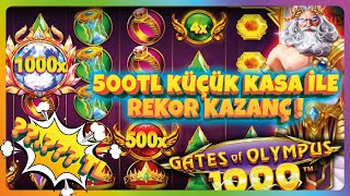 SLOT OYUNLARI 👑 GATES OF OLYMPUS 1000 TÜRKÇE 👑 500 TL KÜÇÜK KASA İLE REKOR KAZANÇ #slotoyunları