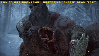 GOD OF WAR RAGNAROK : Kratos vs. The Ferocious Bjorn Bear Fight- Epic Showdown in God of War | 4K |