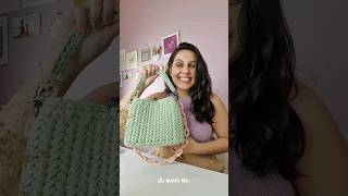 Mais uma pra conta 💛 Bolsa Maxi Cairo com fio de malha! #croche #crochefiodemalha #bolsadecroche