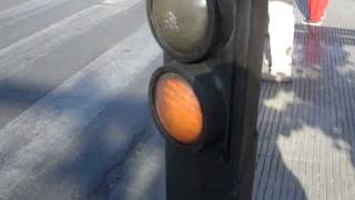 Lighting stop line in front of pedestrian crossing