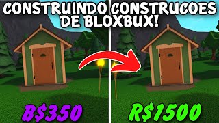 CONSTRUINDO ITENS DE BLOXBUX COM DINHEIRO DO BLOXBURG - ROBLOX