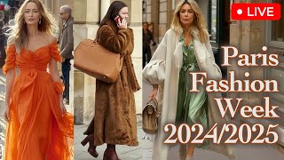 🇫🇷 PARIS FASHION WEEK 2024/2025: What are people wearing in Paris. Parisian outfits. Streetstyle