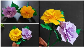 Diy Paper Rose 🌹🪷🌷🏵️ making Ideas | Paper Craft #wallhanging #viral #viralvideo #flowers #paperrose