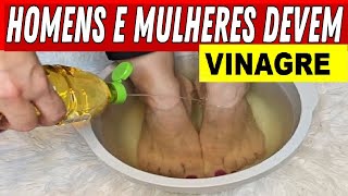 Molhei meus pés no VINAGRE DE MAÇÃ e em 15 minutos algo inacreditável aconteceu!