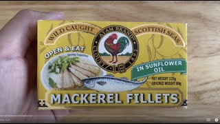 Wild Caught Scottish Seas Mackerel Fillets Ayam Brand Canned Fish In Sunflower Oil Look & Taste Test