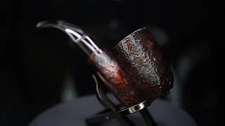 Uncle Paul Carved Oom Paul 1377 Tobacco Pipe Rusticated Shell briar Stain Sitter