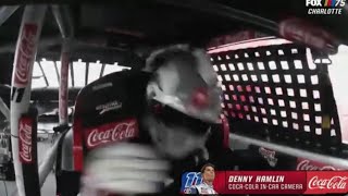 DENNY HAMLIN TERRIBLE IN CAR HIT