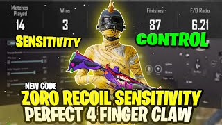 NEW🔥UPDATE 2.8.0 !! BEST SENSITIVITY CODE + CONTROL SETTINGS PUBG MOBILE/BGMI | BEST 4 FINGER