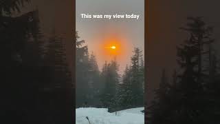 This was my view today #snow #grousemountain #sunset #sunsetview #snow #travel #羅賓溫哥華