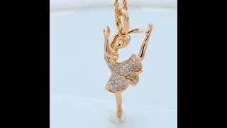 Rose Gold Ballerina Necklace