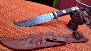 Antiguo Cuchillo Juventudes Bowie Comando Acero Forjado Filtemple Industria Argentina