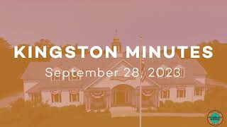 Kingston Minutes: September 28, 2023: Board of Selectmen September 26th Meeting