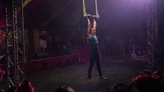 Helena Humm & Mr Woodnote - static trapeze @ Shambala 2017