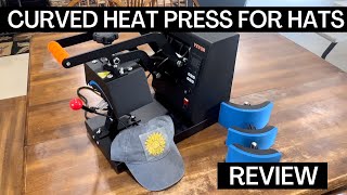 How to Press HTV onto a Hat using the Vevor Heat Press for Hats | Make your own Unique Hats!