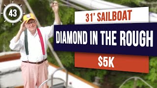 $5K Project Sailboat for sale! Tripp 31 | EP43 #sailboattour #sailboatreview