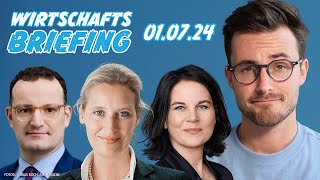 Maskenskandal, AfD-Spitze, Notlage | WIRTSCHAFTSBRIEFING | 01. Juli 2024 mit Maurice Höfgen