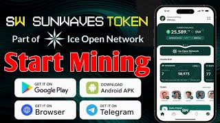 SUNWAVES ($SW) | Ice Partner Project | APP Mining | Telegram Mining ⛏️ ⛏️ ⛏️