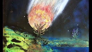 Spray Paint Art: (meteors, planets, trees, and explosions!)