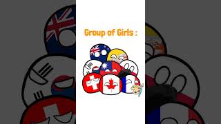 Countryballs Group of Boys vs Girls