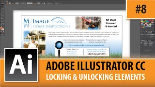 Adobe Illustrator Creative Cloud Tutorial - Unlocking & Locking Elements - EP#8