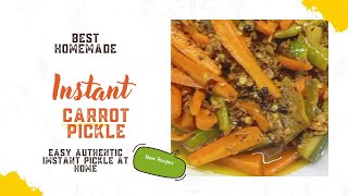 Instant Carrot Cucumber Pickle, Instant pickle perfection Crunchy snack Veggie delight