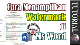 Cara Menampilkan Watermark Atau Logo Background Di Microsoft Word