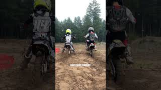 motocross start gate practice - 6yrs vs 8yrs