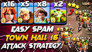 TH16 ROOT RIDER VALKYRIE Attack With DRUID & OVERGROWTH | Best TH16 Attack Strategy Clash Of Clans