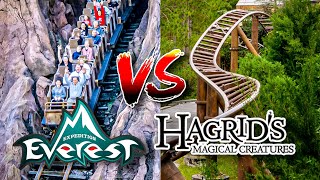 Hagrid's vs Expedition Everest (Coaster Battle)- Which is the BEST Family Roller Coaster?