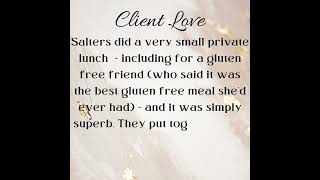 Latest from Salters Events, fine dining catering in South-East London